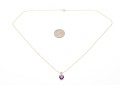 Delicate 14K Rich Purple Amethyst Pendant Necklace