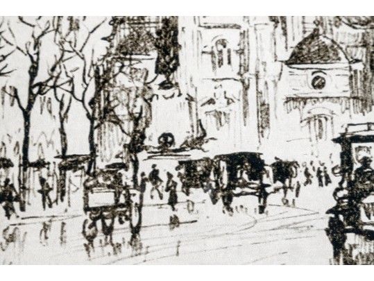 Pair Of Decorative Wall Art Depicting Paris Street Scenes