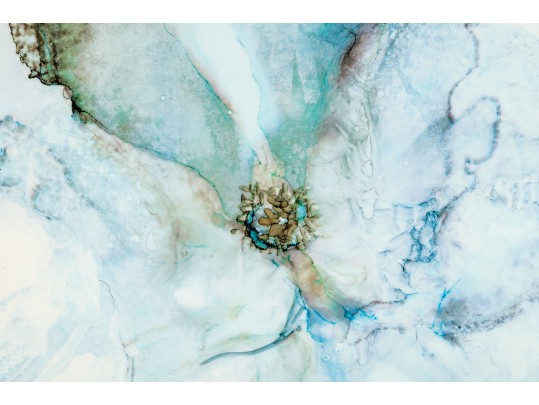 Pair Of Decorative Blue Floral Wall Art Prints