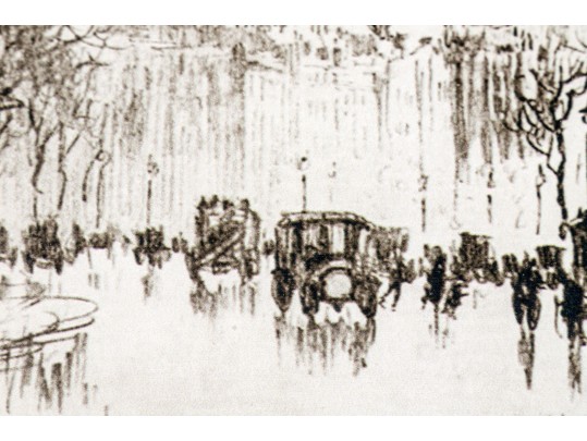 Pair Of Decorative Wall Art Depicting Paris Street Scenes