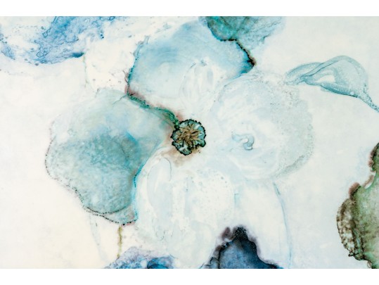 Pair Of Decorative Blue Floral Wall Art Prints