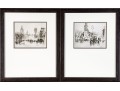 Pair Of Decorative Wall Art Depicting Paris Street Scenes