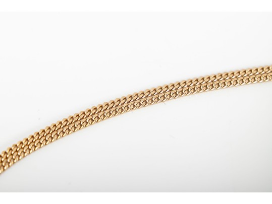 14k Yellow Gold High-Relief Cameo Pendant Necklace