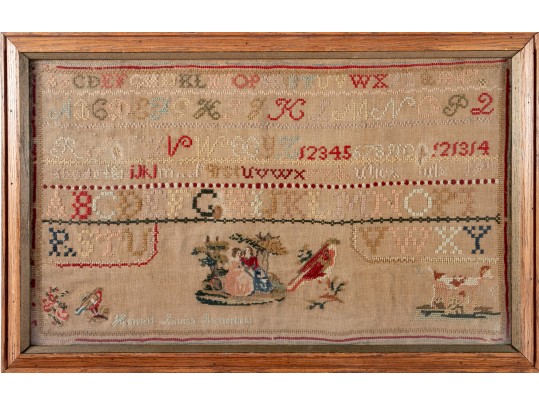 Harriett Louisa Butterfield 19th Century Sampler Embroidery