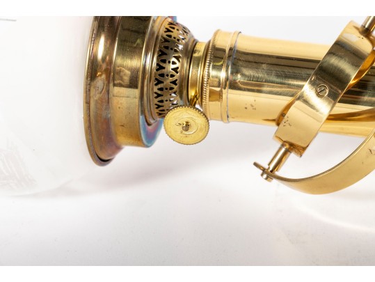 GV Harnisch Design Grundlagt Nautical Danish Brass And Glass Wall Sconce