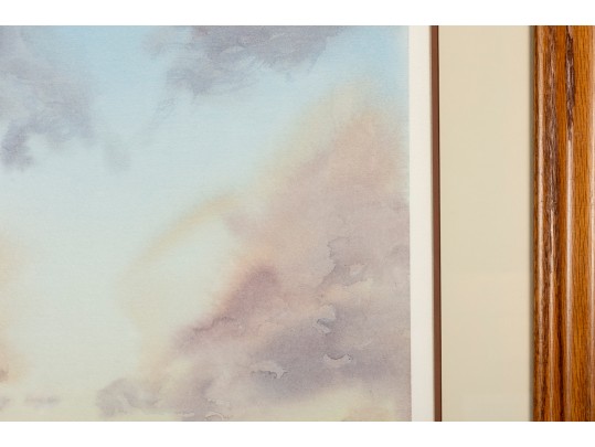 Keith Rose (American [NC], 1920-2007) Large Watercolor, Beach At Sunrise