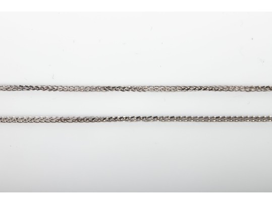 14k White Gold Moissanite Heart Pendant Necklace