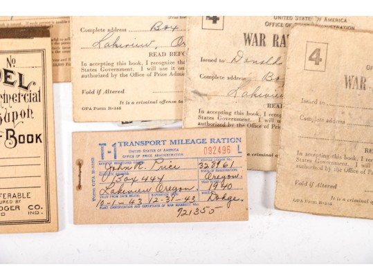 American WWII War Ration Books