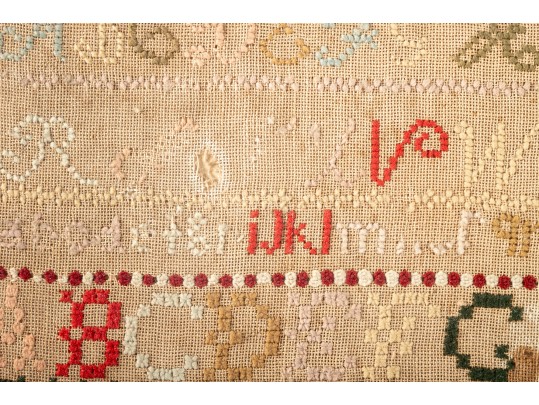 Harriett Louisa Butterfield 19th Century Sampler Embroidery