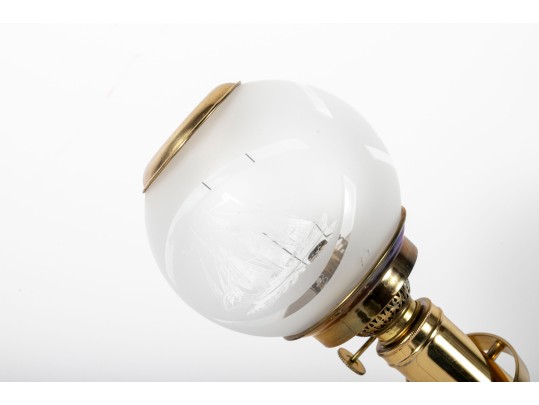 GV Harnisch Design Grundlagt Nautical Danish Brass And Glass Wall Sconce