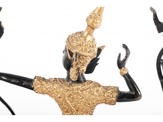 Pair Of Gilt Thai Prince Rama Figures