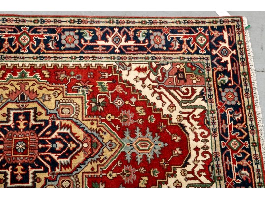 Serapi Wool Rug In Red, Black, And Yellow (8'0