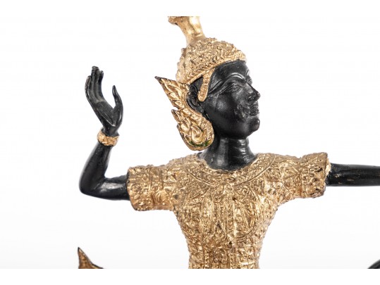 Pair Of Gilt Thai Prince Rama Figures