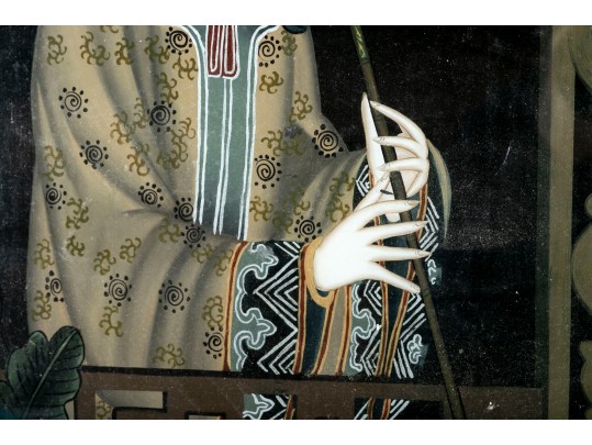 Chinese Reverse Paintings On Glass, Beautiful Women