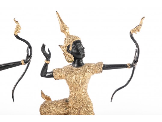 Pair Of Gilt Thai Prince Rama Figures