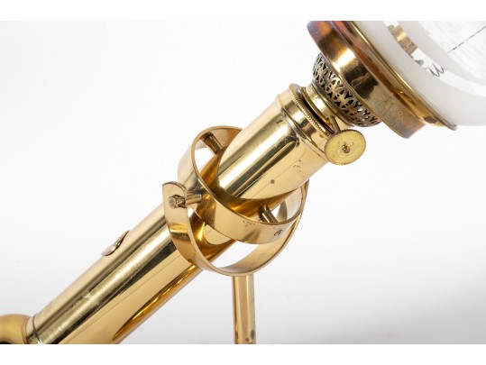 GV Harnisch Design Grundlagt Nautical Danish Brass And Glass Wall Sconce