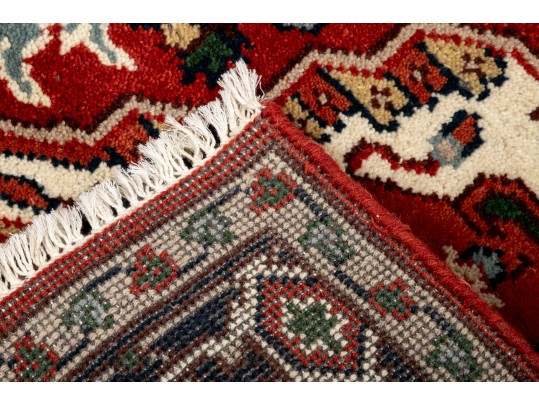 Serapi Wool Area Rug In Red, Black, And Cream (6' X 4') NEW