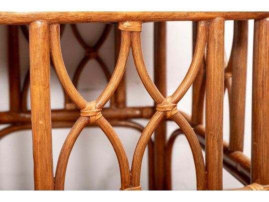 Pair Of MCM Rattan End Tables