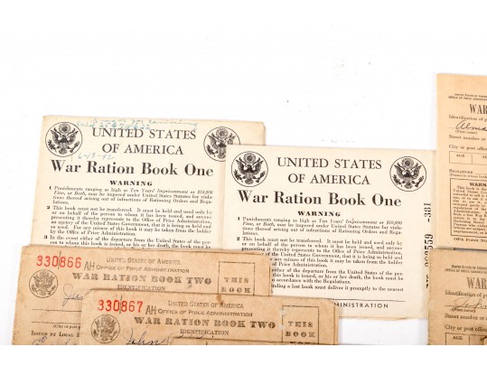 American WWII War Ration Books