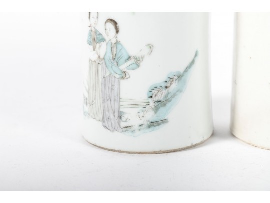 Chinese Porcelain Famille Rose Brush Pots