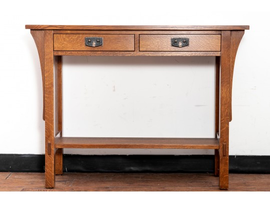Stickley Mission Tiger Oak Console Table