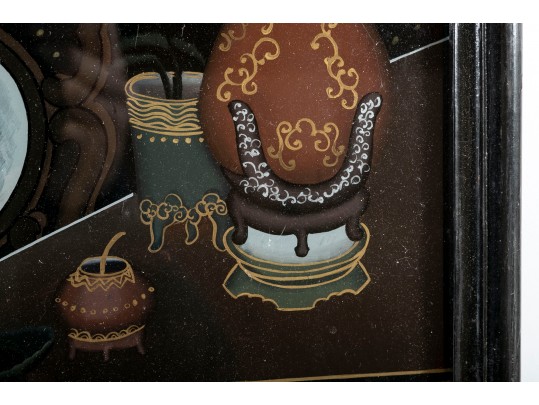 Chinese Reverse Paintings On Glass, Beautiful Women