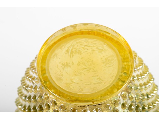 Fenton Yellow Hobnail Carnival Glass Lemonade Set