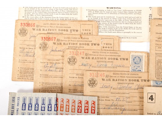 American WWII War Ration Books