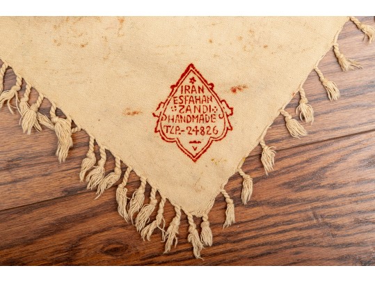 Iranian Vintage Ghalamkar Textile, Figures And Mandala