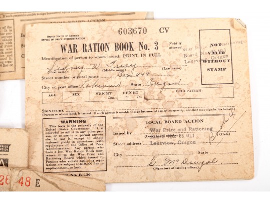 American WWII War Ration Books
