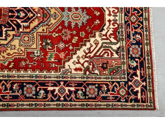 Serapi Wool Rug In Red, Black, And Yellow (8'0