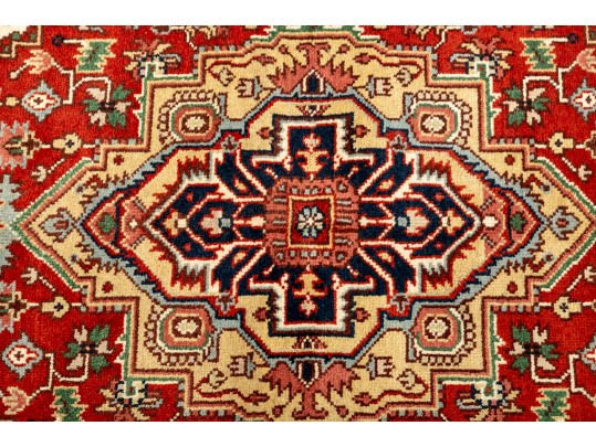 Serapi Wool Rug In Red, Black, And Yellow (8'0