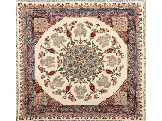 Iranian Vintage Ghalamkar Textile, Florals And Flourishes