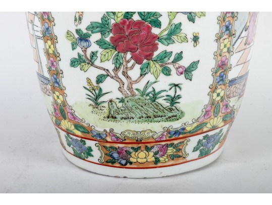 Chinese Famille Rose Porcelain Lidded Jar