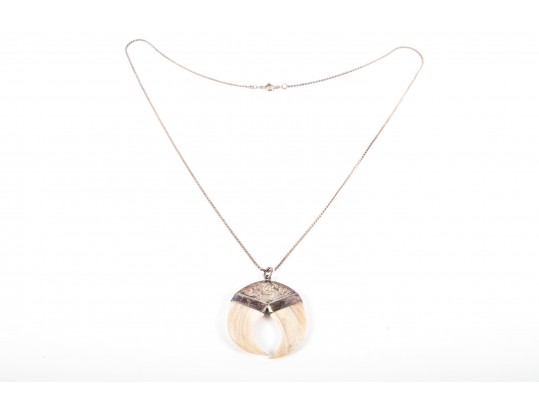 Sterling Silver Fierce Double-Claw Pendant Necklace