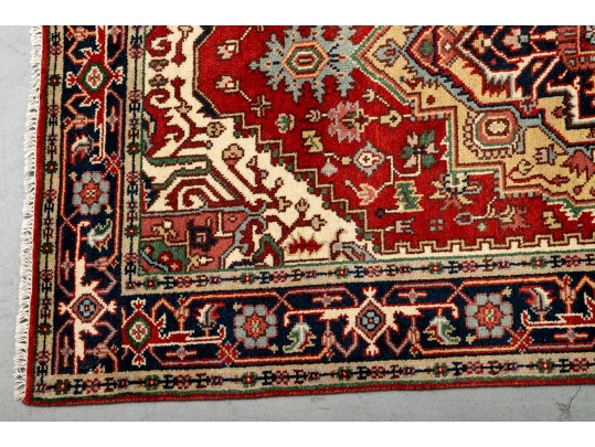 Serapi Wool Rug In Red, Black, And Yellow (8'0