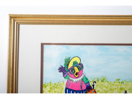 Liuba Fehl (American [SC], B. 1962) Acrylic On Paper Paintings Of Fun Animals