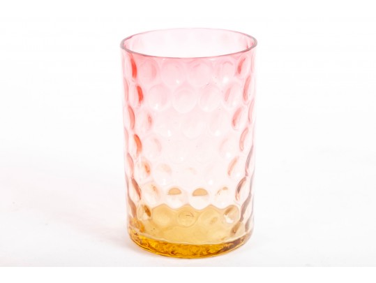 Amberina Coin Depression Glass Lemonade Set