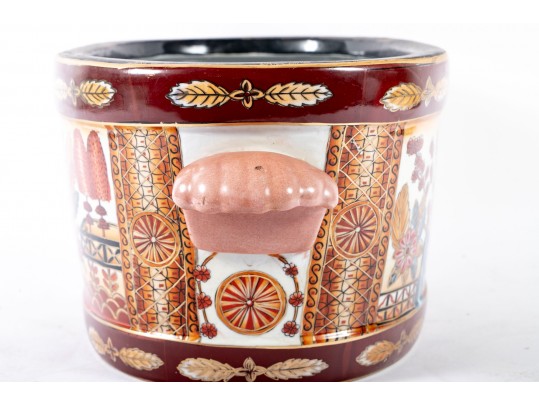 Fabulous Chinese Ceramic Oval Fishbowl Planter