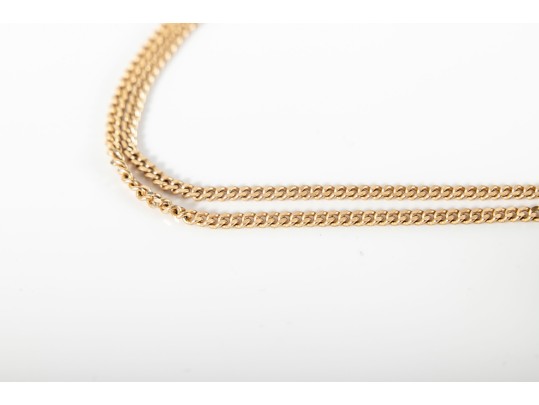 14k Yellow Gold High-Relief Cameo Pendant Necklace