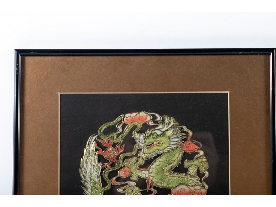 Ornate Papercut Chinese Dragon And Phoenix