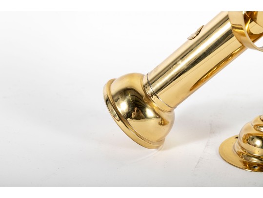 GV Harnisch Design Grundlagt Nautical Danish Brass And Glass Wall Sconce