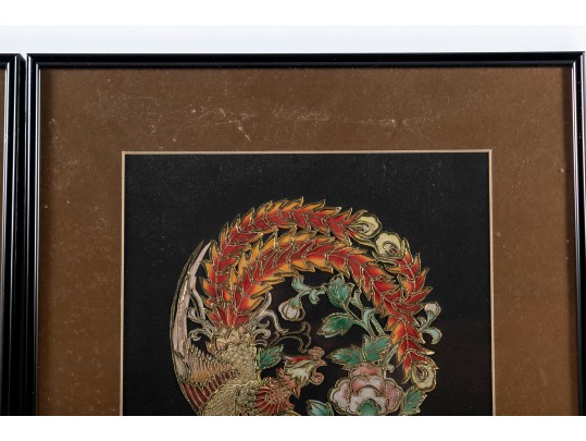 Ornate Papercut Chinese Dragon And Phoenix