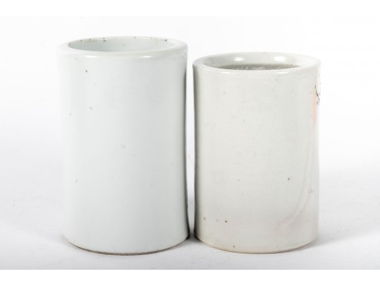 Chinese Porcelain Famille Rose Brush Pots