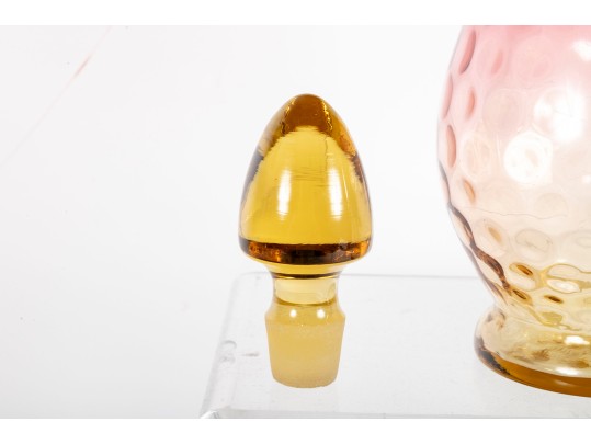 Amberina Coin Depression Glassware