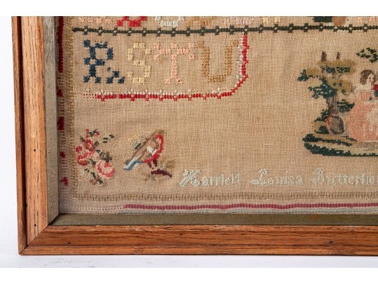 Harriett Louisa Butterfield 19th Century Sampler Embroidery