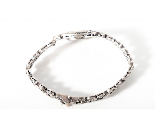 Boma Sterling Silver Wristwatch With MOP And Amethyst