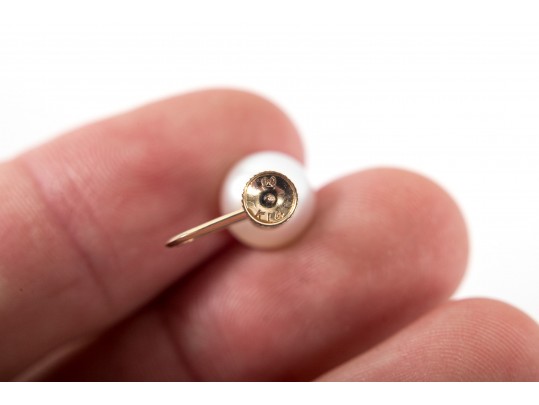 Mikimoto 14k Yellow Gold Cultured Pearl Screw-Back Clip-On Earrings