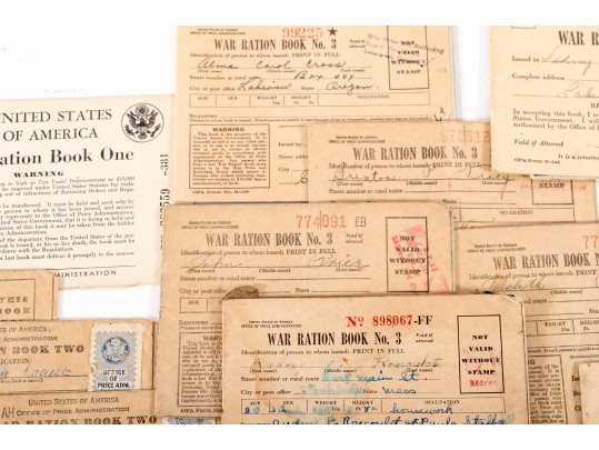 American WWII War Ration Books