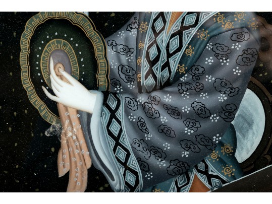 Chinese Reverse Paintings On Glass, Beautiful Women